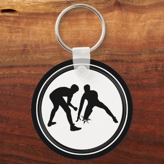 Gepersonaliseerde wresterende cadeaus voor rustell sleutelhanger (Achterkant)