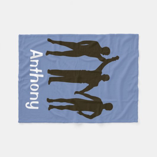 Gepersonaliseerde wrestler Winning Fleece Blanket (Voorkant (Horizontaal))