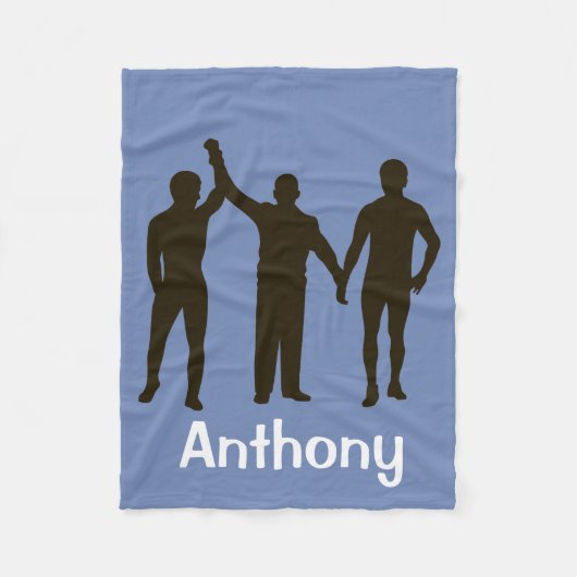 Gepersonaliseerde wrestler Winning Fleece Blanket (Voorkant)