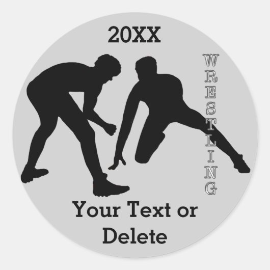 Gepersonaliseerde Wrestling Stickers voor Jongens (Voorkant)