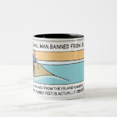 Gepersonaliseerde Wroxall-zwemMok Tweekleurige Koffiemok (Center)