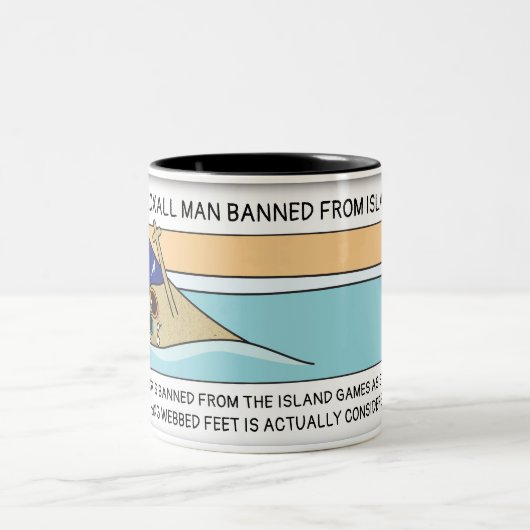 Gepersonaliseerde Wroxall-zwemMok Tweekleurige Koffiemok (Center)