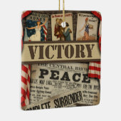 Gepersonaliseerde WWII Overwinningsversiering Keramisch Ornament (Rechts)