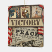 Gepersonaliseerde WWII Overwinningsversiering Keramisch Ornament (Links)