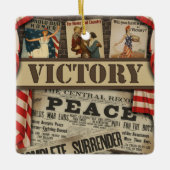 Gepersonaliseerde WWII Overwinningsversiering Keramisch Ornament (Voorkant)