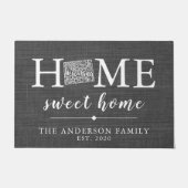 Gepersonaliseerde WYOMING-status Deurmat (Voorkant)