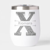 Gepersonaliseerde X Initiaal Silver Monogram Jouw (Voorkant)