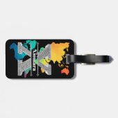 Gepersonaliseerde X Initiaal Silver Monogram Jouw Bagagelabel (Achterkant horizontaal)