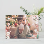 Gepersonaliseerde Xmas Kaart met personages (Staand voorkant)