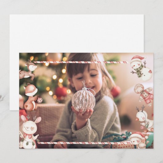 Gepersonaliseerde Xmas Kaart met personages (Voorkant / Achterkant)