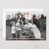 Gepersonaliseerde Xmas Kaart met sokken (Voorkant / Achterkant)