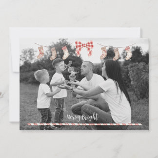 Gepersonaliseerde Xmas Kaart met sokken