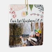 Gepersonaliseerde XMAS Ornament Baby Roze Kosmos o (Rechts)