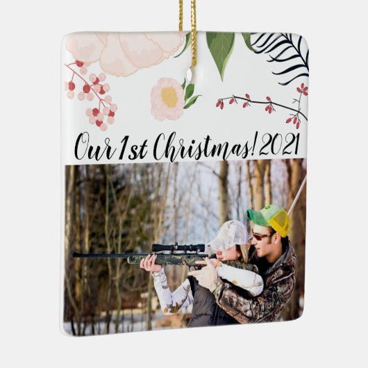 Gepersonaliseerde XMAS Ornament Baby Roze Kosmos o (Rechts)