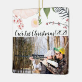 Gepersonaliseerde XMAS Ornament Baby Roze Kosmos o (Links)