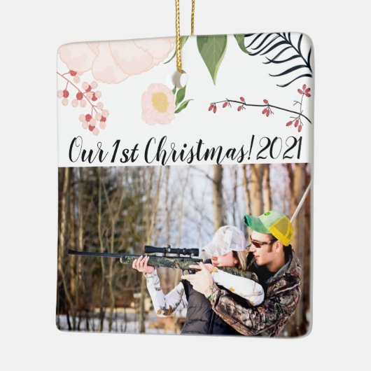 Gepersonaliseerde XMAS Ornament Baby Roze Kosmos o (Links)