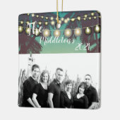 Gepersonaliseerde XMAS Ornament Beach Sunset Palm  (Links)