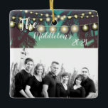 Gepersonaliseerde XMAS Ornament Beach Sunset Palm<br><div class="desc">Aangepaste XMAS-versiering</div>