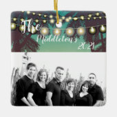 Gepersonaliseerde XMAS Ornament Beach Sunset Palm  (Voorkant)