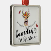 Gepersonaliseerde XMAS Ornament boho hert Buck hoo (Rechts)