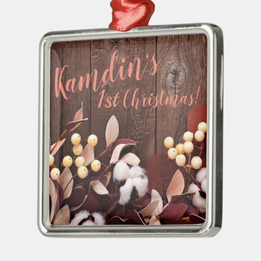 Gepersonaliseerde XMAS Ornament Cotton Branch op D (Links)