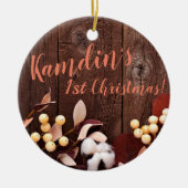 Gepersonaliseerde XMAS Ornament Cotton Branch op D (Voorkant)