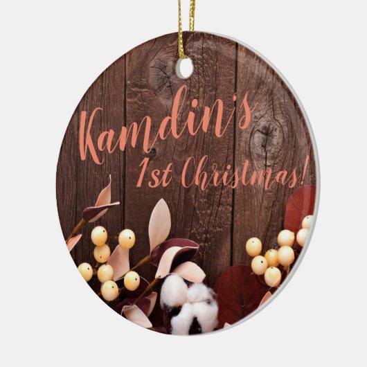Gepersonaliseerde XMAS Ornament Cotton Branch op D (Links)