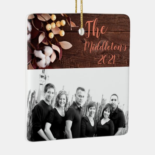 Gepersonaliseerde XMAS Ornament Cotton Branch op D (Rechts)