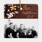 Gepersonaliseerde XMAS Ornament Cotton Branch op D (Voorkant)