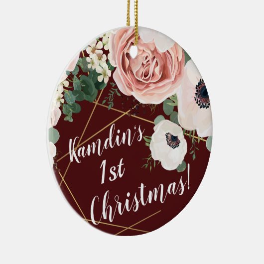 Gepersonaliseerde XMAS Ornament Geometrische Tuinw (Rechts)