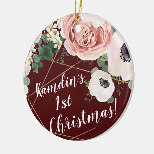 Gepersonaliseerde XMAS Ornament Geometrische Tuinw (Links)