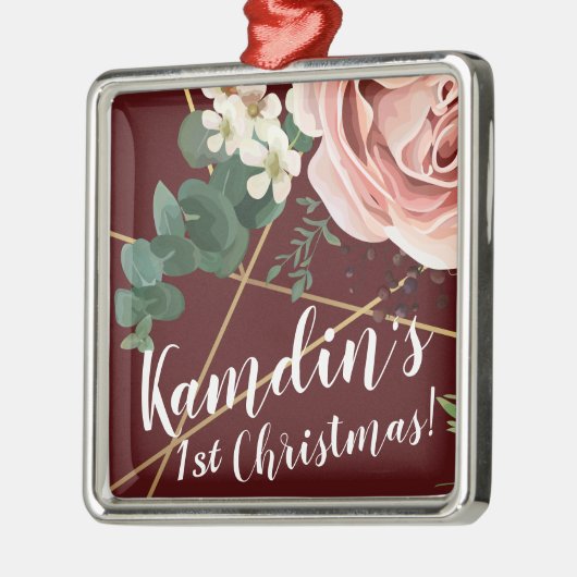 Gepersonaliseerde XMAS Ornament Geometrische Tuinw (Links)