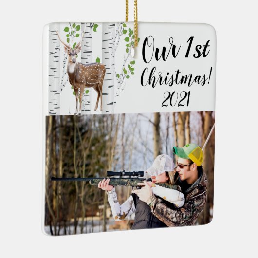 Gepersonaliseerde XMAS Ornament Herten Doe Buck Wo (Rechts)