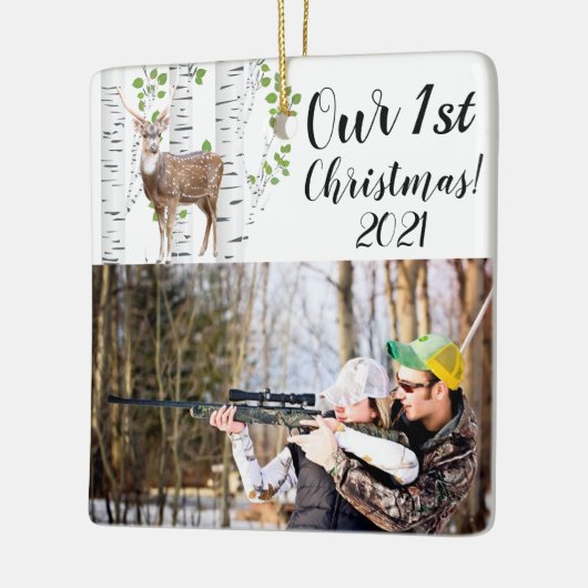 Gepersonaliseerde XMAS Ornament Herten Doe Buck Wo (Links)