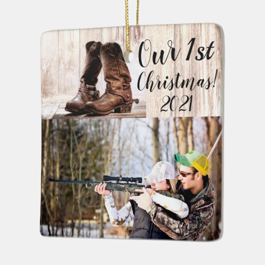 Gepersonaliseerde XMAS Ornament laarzen land rusti (Links)