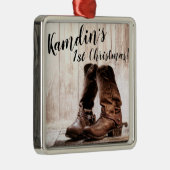 Gepersonaliseerde XMAS Ornament laarzen land rusti (Rechts)