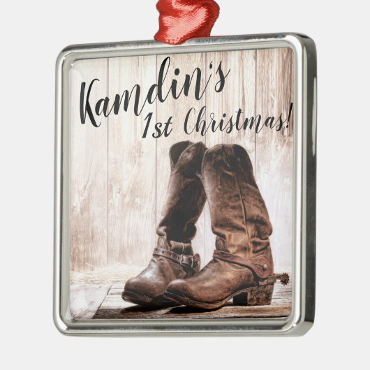Gepersonaliseerde XMAS Ornament laarzen land rusti (Links)