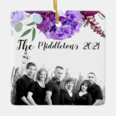 Gepersonaliseerde XMAS Ornament Lavendel Hibiscus  (Voorkant)