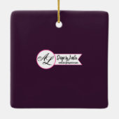 Gepersonaliseerde XMAS Ornament Plum Paarse Rozen  (Achterkant)