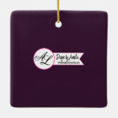 Gepersonaliseerde XMAS Ornament Plum Paarse Rozen  (Achterkant)