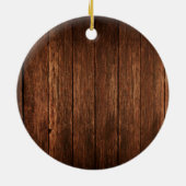 Gepersonaliseerde XMAS Ornament Schuur Hout Land R (Achterkant)