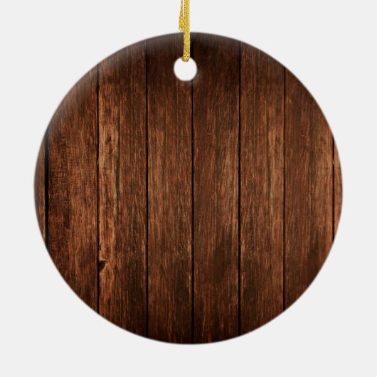 Gepersonaliseerde XMAS Ornament Schuur Hout Land R (Achterkant)