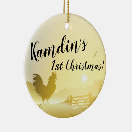 Gepersonaliseerde XMAS Ornament Sunny Morning Boer (Rechts)