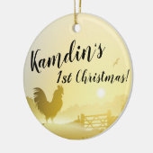 Gepersonaliseerde XMAS Ornament Sunny Morning Boer (Links)