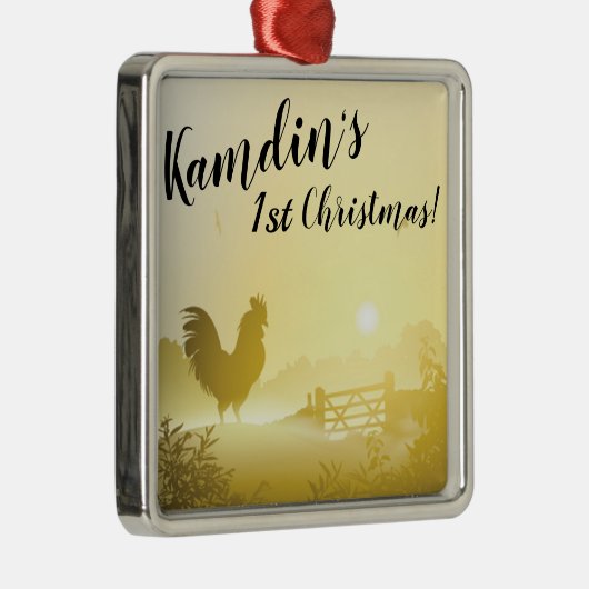 Gepersonaliseerde XMAS Ornament Sunny Morning Boer (Rechts)