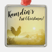 Gepersonaliseerde XMAS Ornament Sunny Morning Boer (Voorkant)