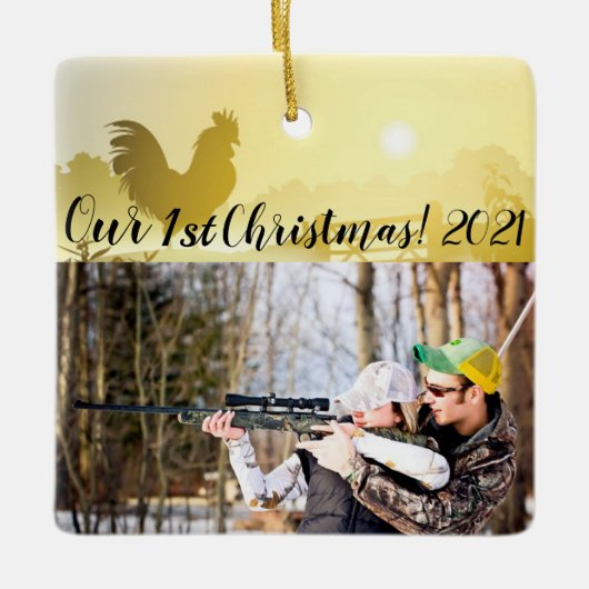 Gepersonaliseerde XMAS Ornament Sunny Morning Boer (Voorkant)