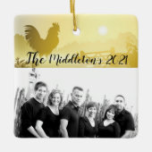 Gepersonaliseerde XMAS Ornament Sunny Morning Boer (Voorkant)