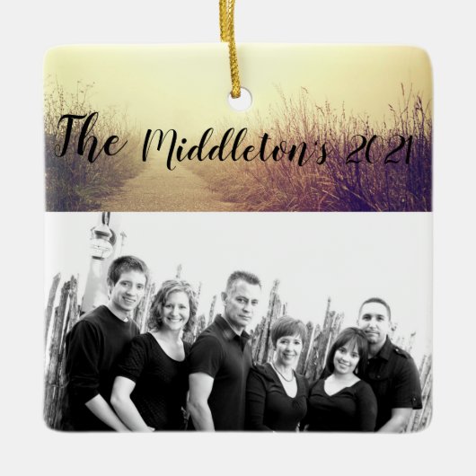 Gepersonaliseerde XMAS Ornament Sunrise Pathway Wa (Voorkant)