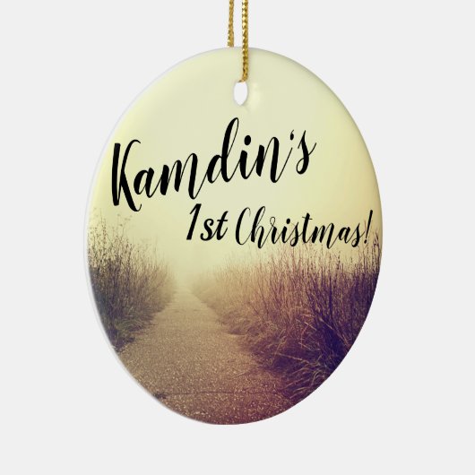 Gepersonaliseerde XMAS Ornament Sunrise Pathway Wa (Rechts)